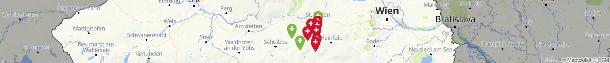 Kartenansicht für Apotheken-Notdienste in der Nähe von Eschenau (Lilienfeld, Niederösterreich)